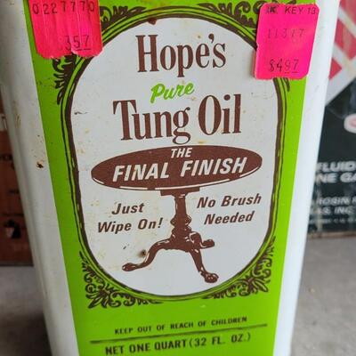 Lot 311: Vintage Tung Oil, Stripper & Thinner