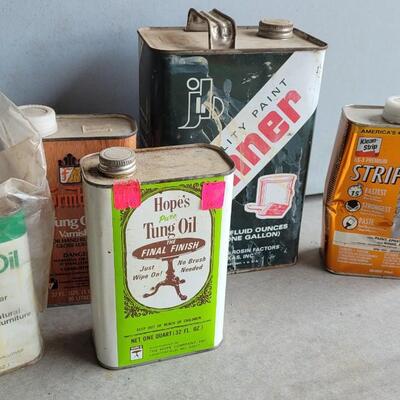 Lot 311: Vintage Tung Oil, Stripper & Thinner