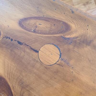 Lot 066: Primitive Pine Kitchen Drop Leaf Table (Farmhouse Design)
