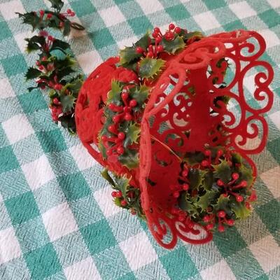 Lot 345: Flocked Bells (Red, Green & White)