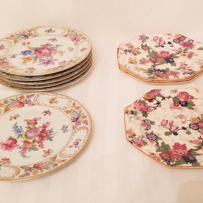 Lot #217 2 sets Antique Dessert Plates - very pretty