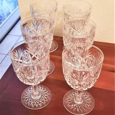 Lot #224  Set of 6 Crystal Goblets