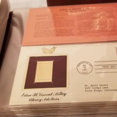 Lot #225  2 Albums of First Day Stamp Covers - Golden Replicas