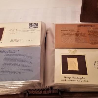 Lot #225  2 Albums of First Day Stamp Covers - Golden Replicas