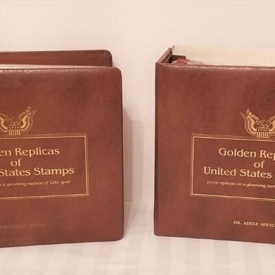 Lot #225  2 Albums of First Day Stamp Covers - Golden Replicas