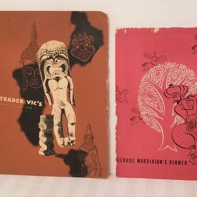 Lot #229  Two Vintage Menus - Trader Joe's and Omar Khayyam - 1950's