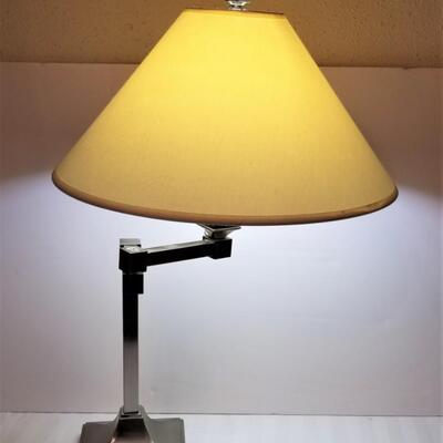 Lot #237  Contemporary Brushed Silver Desk Lamp