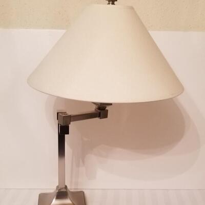 Lot #237  Contemporary Brushed Silver Desk Lamp