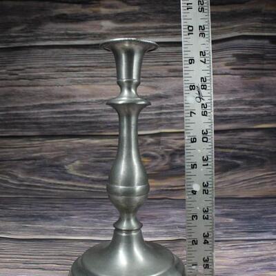 Vintage Pair of Pewter Candlestick Holders from the Henry Ford Museum  