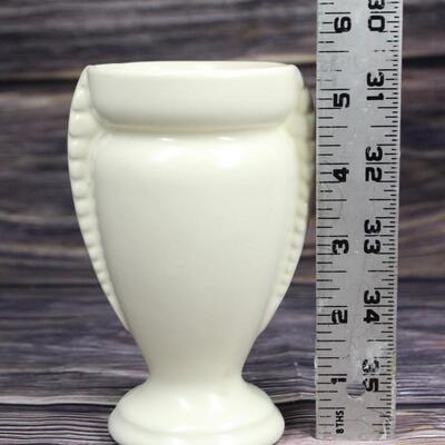Vintage Made in U.S.A. Ceramic Pottery White Vase