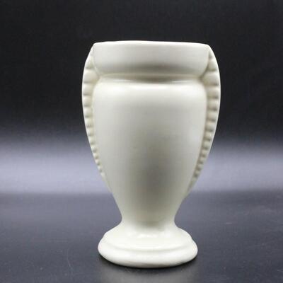 Vintage Made in U.S.A. Ceramic Pottery White Vase