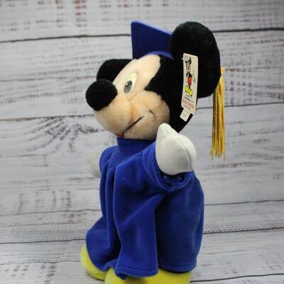 Vintage Mickey Mouse Graduation Plush Cap & Gown Stuffed Animal