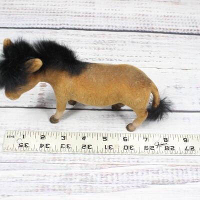 Small Felt Donkey Burro Figurine