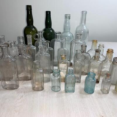 Assortment of 31 Antique Bottles
