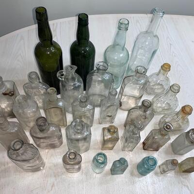 Assortment of 31 Antique Bottles