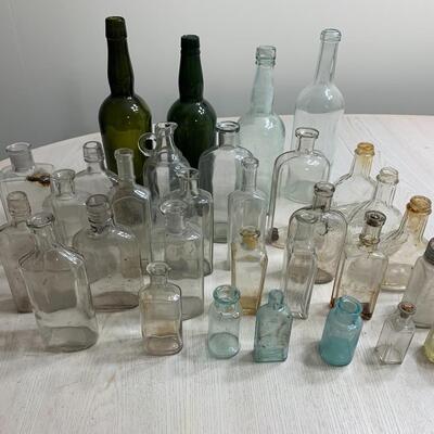 Assortment of 31 Antique Bottles