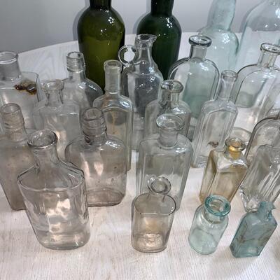Assortment of 31 Antique Bottles