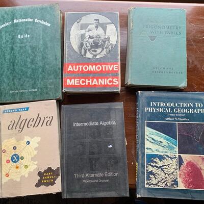 #183 Automotive Mechanics, Algebra & Geography Books