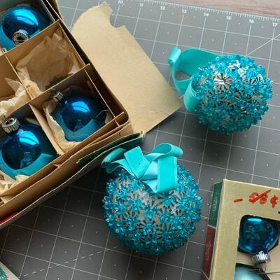 #193 Blue Glass Christmas Bulbs