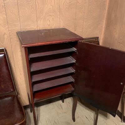 #269 Paper Filing Cabinet & Matching Chairs