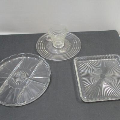 Lot 9 - Crystal Serving Dishes