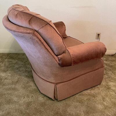 Lot 48 Upholstered Swivel Rocking Chair Tuffted