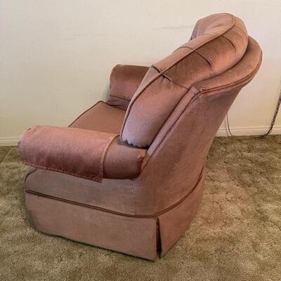 Lot 48 Upholstered Swivel Rocking Chair Tuffted