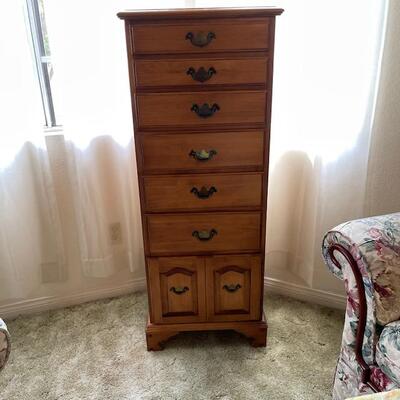 Lot 49 Maple Highboy Chest 6 Drawers + 2 Doors Permcraft Furniture