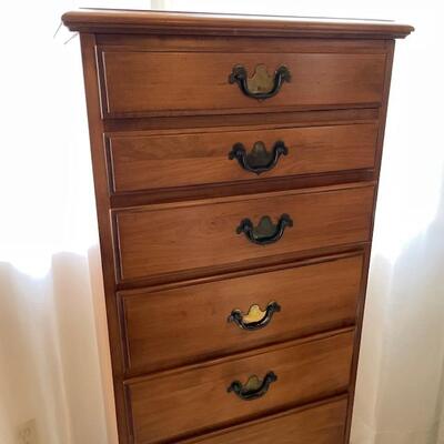 Lot 49 Maple Highboy Chest 6 Drawers + 2 Doors Permcraft Furniture