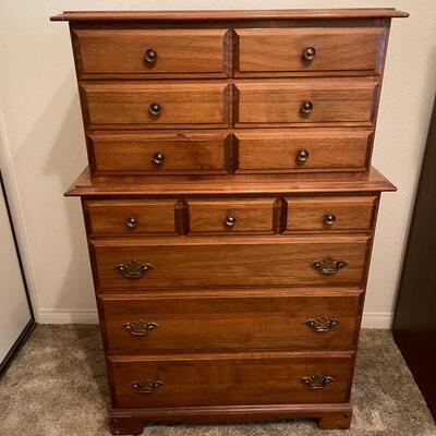 Lot 50 Maple Dresser Chest on Chest Imperial Cabinet Co. 