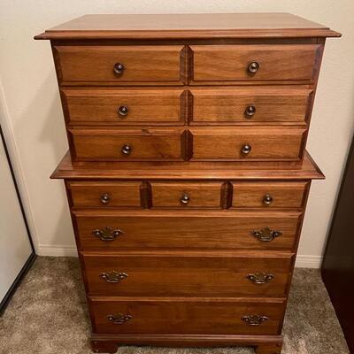 Lot 50 Maple Dresser Chest on Chest Imperial Cabinet Co. 
