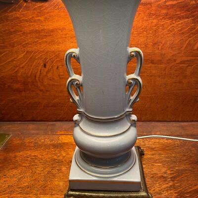 Nice vintage blue ceramic table lamp