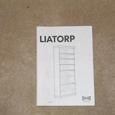 Ikea Liatorp white shelving unit, tall