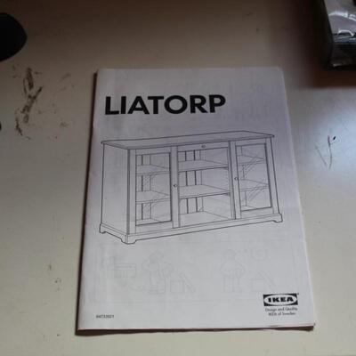 Ikea Liatorp white shelving unit, short