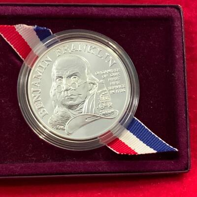 90% SILVER DOLLAR BEN FRANKLIN FIREFIGHTERS MEDAL