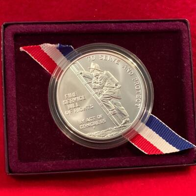 90% SILVER DOLLAR BEN FRANKLIN FIREFIGHTERS MEDAL