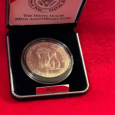 90% SILVER DOLLAR THE WHITE HOUSE 200TH ANNIVERSARY PROOF COIN