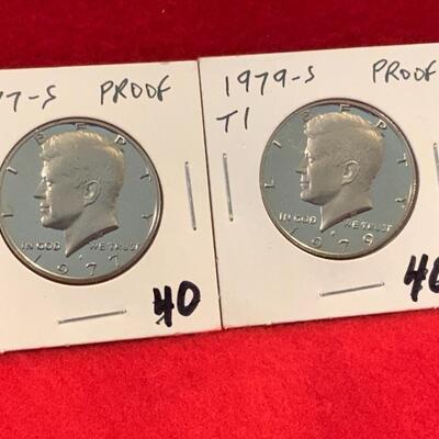 2 KENNEDY S PROOF MINT HALF DOLLARS