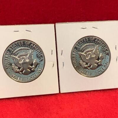 2 KENNEDY S PROOF MINT HALF DOLLARS