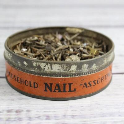 Antique Kress Household Nail Assortment Tin 