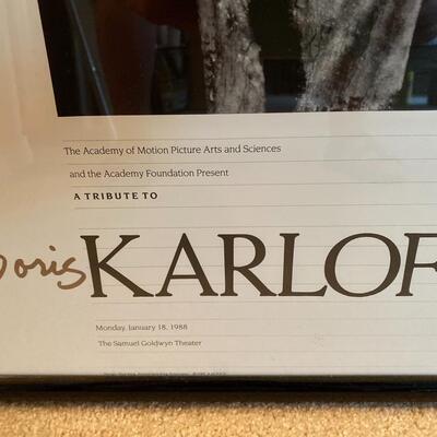 Boris Karloff framed poster
