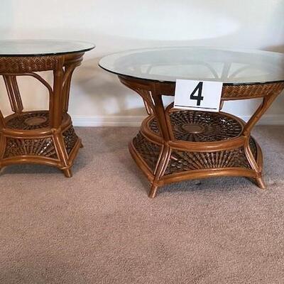 LOT#4L: Pair of Pier One Coastal Style Tables