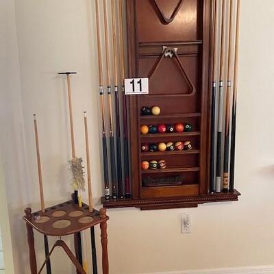LOT#11L: Two Pool Cue and Ball Racks