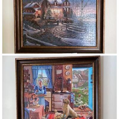 LOT#33MB: Pair of Framed Puzzles