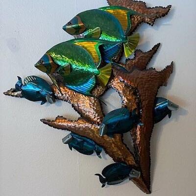 LOT#38L2: Tropical Metal Fish Decor Lot #2