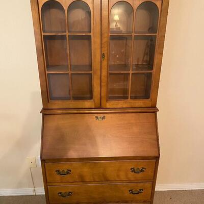 Lovely vintage all wood maple secretary desk