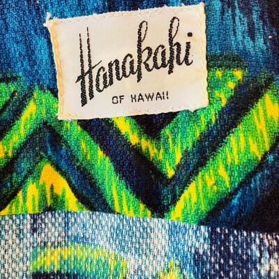 Lot 64 Vintage Mens Hawaiian Shirt Tiki Hanakaki of Hawaii