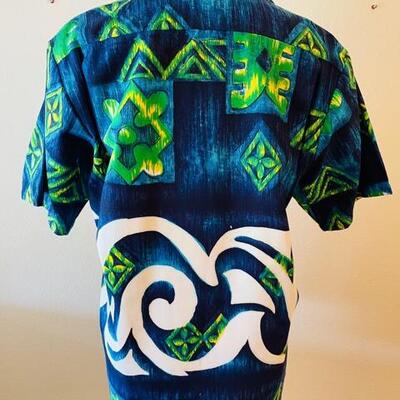 Lot 64 Vintage Mens Hawaiian Shirt Tiki Hanakaki of Hawaii