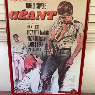 Vintage French Framed Movie Poster â€œGeantâ€