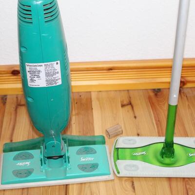 Two Swiffer mops